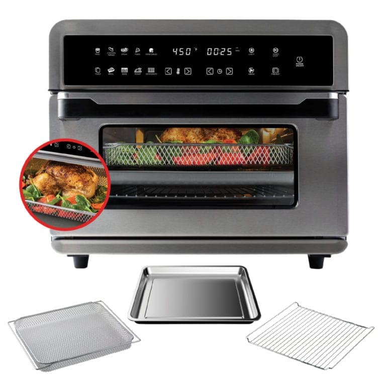 Aria Air Fryers ATO-898 Toaster Oven Air Fryer, 30Qt, Brushed Stainless  Steel