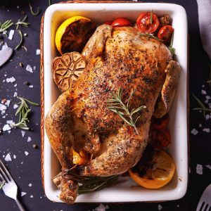 roast chicken with rosemary and lemon
